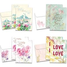 Engagements Cards & Invitations Tree-Free Greetings Greeting Cards Multi Yellow & Purple 'How Much Love' Greeting Card Set of Eight