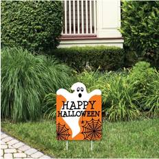 Spooky Ghost Outdoor Lawn Sign Halloween Party Yard Sign 1 Piece