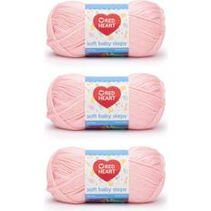 Red Heart Soft Baby Steps Baby Pink Yarn 3 Pack of 141g 5oz