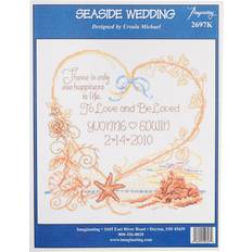 Acrylic Needlework Kits M+R Imaginating Counted Cross Stitch Kit 7.5"X8"-Seaside Wedding Record 14 Count