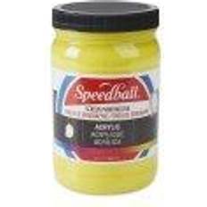 Yellow Textile Paint Speedball Permanent Acrylic Screen Printing Ink Process Yellow, Quart