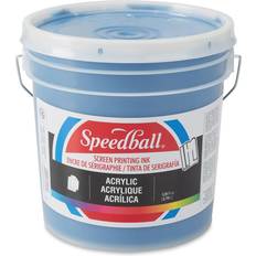 Blue Textile Paint Speedball Permanent Acrylic Screen Printing Ink Process Cyan, Gallon