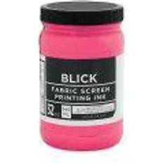 Pink Textile Paint Blick Water-Base Acrylic Textile Screen Printing Ink Fluorescent Hot Pink, Quart