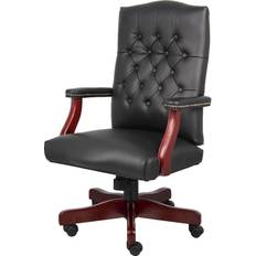 Black executive office desk Boss Office Products Traditional Executive Office Chair