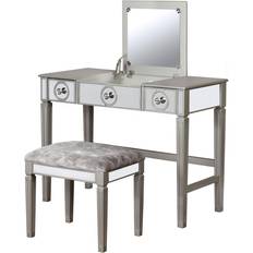 Multicolored Dressing Tables Linon VS054SIL01U Madison Collection Dressing Table