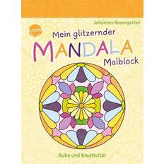 Arena Mein glitzernder Mandala-Malblock. Ruhe und Kreativität