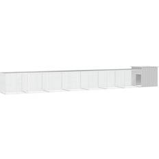 vidaXL grå 700x91x100 galvaniserat
