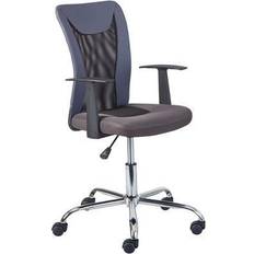 Gris Chaises de bureau Inter Link À Roulettes Donny L 48 x P 55 x H 89-99 cm Chaise de bureau