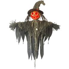 Noir Figurines Light Up 3 FT Pumpkin Witch Figurine