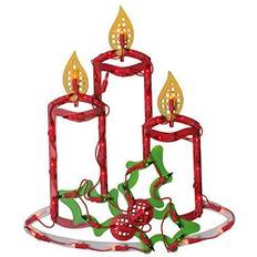 Plastic Candles Northlight 16.5" Lighted with Holly Berry Christmas Silhouette Candle