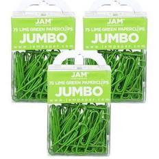 Green Business Card Holders Jam Paper Jumbo Clips, Lime 3/Pack 21830627B