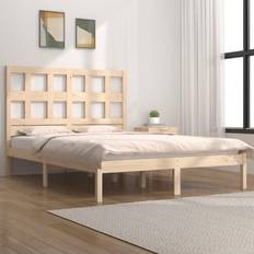 Platform seng vidaXL 200 Solid Wood Pine Bed Frame Honey Bedstead Platform Bed