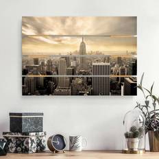 Planken & Balken Holzbild Plankenoptik Manhattan Dawn