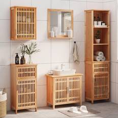 vidaXL Ensemble De Meubles De Salle De Bain 5 pcs Bois Massif De Noyer 3185786