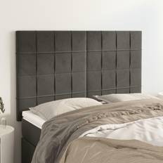 vidaXL Huvudgavlar 4 St Mörkgrå 72 x 5 x 78/88 cm Sänggavel