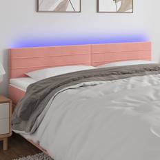 vidaXL LED sammet Sänggavel