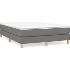 Lits et Matelas vidaXL Cadre de lit Gris foncé 140x190 cm Tissu 3120607