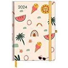 Greenline Diary Happy Vibes 2024 Buchkalender 16x22