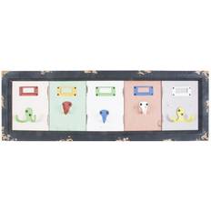 Chambres d'enfant Garderobe Murale 5 Crochets Multicolore