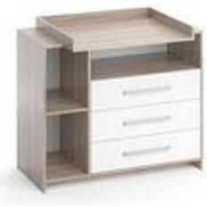 Vicco Wickelkommode Oskar Baby Wickelregal Kommode Wickeltisch Sonoma Weiß