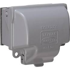 UPS Raco MX3300 Horizontal Outlet Cover- Gray Metal