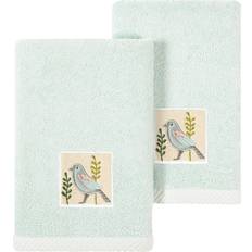 Authentic Hotel and Spa Cotton Belinda 2PC Fingertip Kitchen Towel Blue, Turquoise