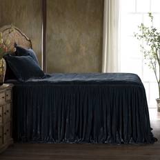 Bedspreads HiEnd Accents Stella Faux Silk Velvet 2 Bedspread Blue