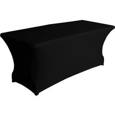 Textiles Perel Housse Pour Table Rectangulaire 180 cm x 75 cm x 74 cm Nappe Noir