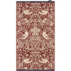 William Morris & Co Strawberry Thief Bath Towel Red