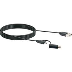 USB A - USB C Kabel Schwaiger USB A 3.1 - USB Micro B 2.0/USB C 3.1 M-M 1m