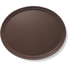 Oval Serving Trays Jubilee 25' Oval Restaurant Serving Tray, Brown Bandejade servicio