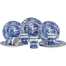 Blue Italian 12 Piece Dinnerware Set Juego de Vajilla 12pcs