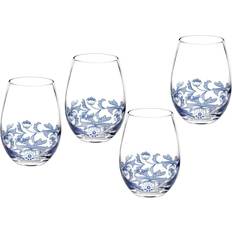 Spode Blue Italian Stemless Drinking Glass 19fl oz 4pcs
