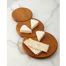 Lavable à la main Plateaux de Fromages Nambe Snowman Cheese Board Plateau de Fromages 2pcs