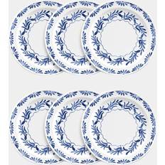 Dishes TarHong Azul Matte 12 Piece Melamine Set Dinner Plate 6