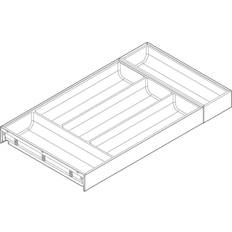 Acciaio inossidabile Portaposate Blum Besteckeinsatz Ambia Line NL 550 Stahl Oriongrau Matt Portaposate