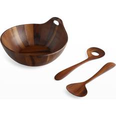 Brown Salad Bowls Nambe Portables Wood Salad Bowl