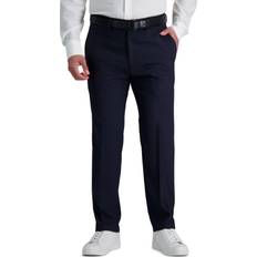 Pants Kenneth Cole Reaction Men's Premium Solid Flat Front Slim Fit Gabardine Dress Pant, Dark Navy, 31x30