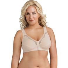 Exquisite Form Women's Front Close Cotton Posture Bra - White