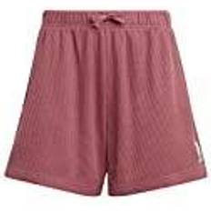 Pink Trousers adidas Lounge Waffle Knit Loose Shorts - Pink