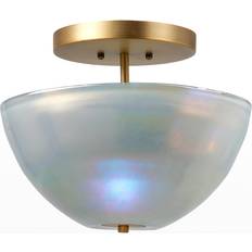 Glass Ceiling Flush Lights Vapor Bowl Mount Ceiling Flush Light