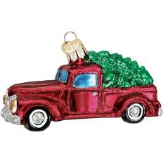 Glass Decorations Old World Christmas Red Pickup Truck Tree Holiday Ornament Decoration