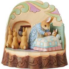 Peter Rabbit Fru Kanin Och Kaniner Snidade Av Hjärtstatyett Prydnadsfigur