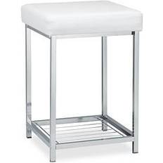 Sølv Fodskamler Relaxdays Upholstered HWD 47 x 33 x 33 cm Foot Stool