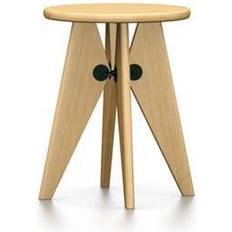 Marrón Taburetes Vitra Tabouret Bois Hocker Hxø 45 x 40 cm Taburete