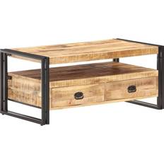 vidaXL Grovt Mangoträ 100 x 55 x 45 cm Soffbord