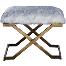 Uttermost Farran Fur Settee Bench