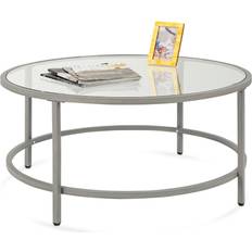 Coffee Tables Best Choice Products 36in Modern Tempered Glass Coffee Table