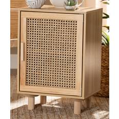 Tables Baxton Studio Maclean 1-Door Bedside Table