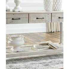 Ashley White Console Tables Ashley Signature Shawnalore Farmhouse Console Table